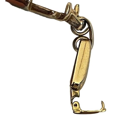 Vintage MCM 60s White Square Gold Tone Link Bracelet - Picture 5 of 10